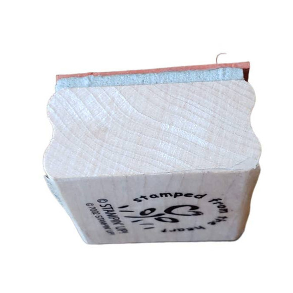 Stampin Up Tulip Stamping From the Heart Phrase Wood Mounted Rubber Stamp - Picture 7 of 8